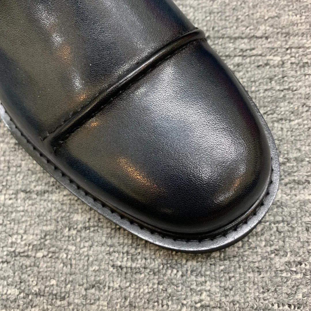 Men's shoes 💰960 🎁🎁🎁😈[Ferragamo] Men's high-top boots, the latest hot style, 1:1 original purchase quality, top quality, imported cowhide for the uppers, imported cowhide for the lining and feet, with original lightweight foam outsole, matching code 39-44, (38, 45 custom-made, non-refundable)
